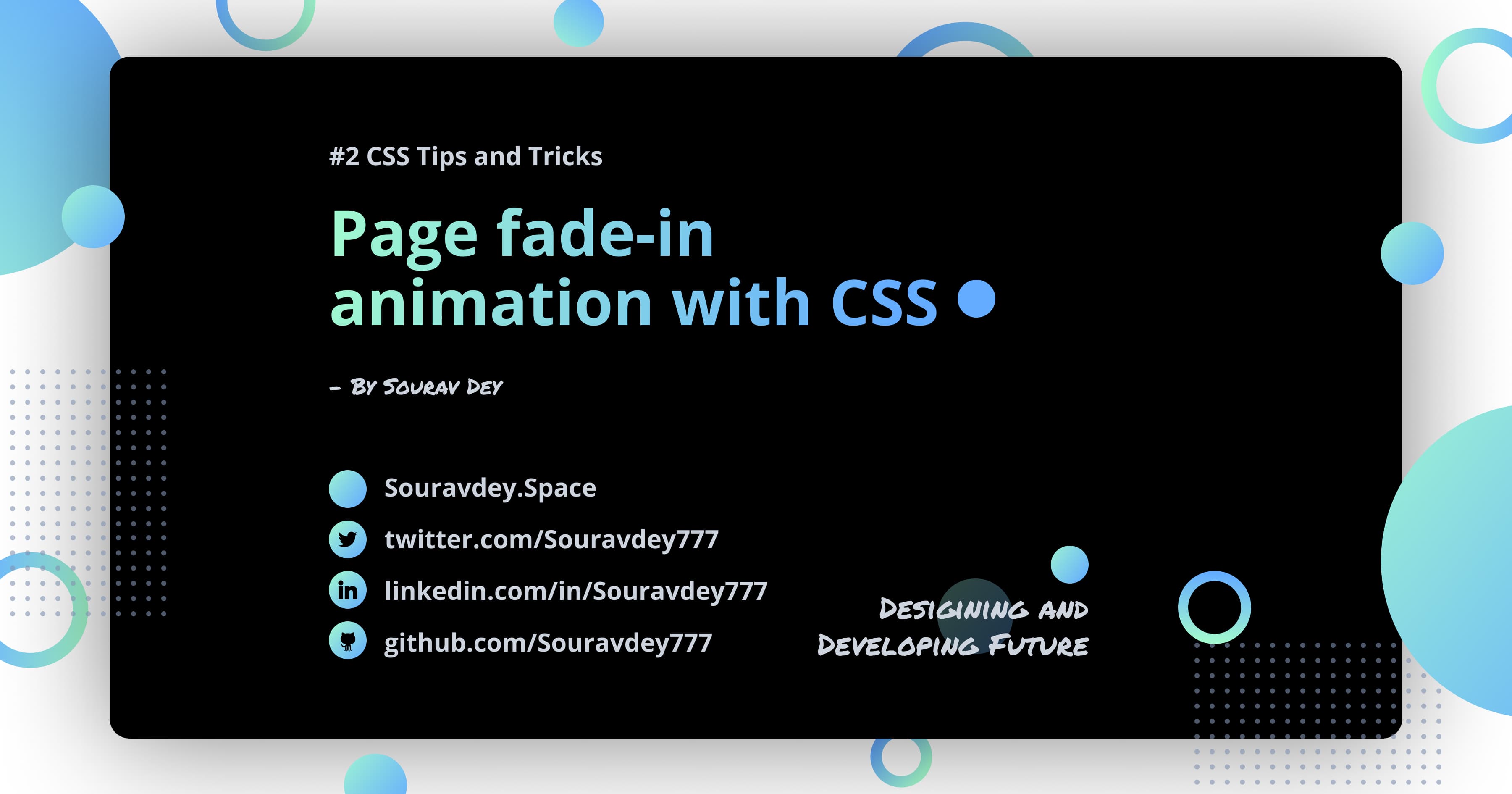 Page fade-in animation with CSS 🎨